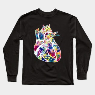 Funfetti Heart (Black) Long Sleeve T-Shirt